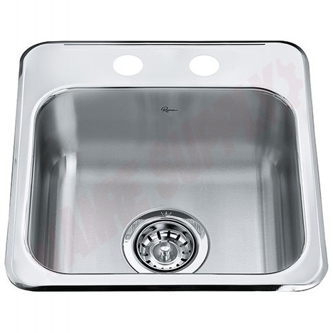 Photo 1 of RSL1515-2 : Kindred Reginox Drop-In Kitchen Sink, 1 Bowl, 2 Holes, Stainless Steel