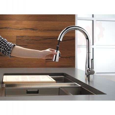 Photo 2 of 9113-DST : Delta Essa Single Handle Pull-Down Kitchen Faucet, Chrome
