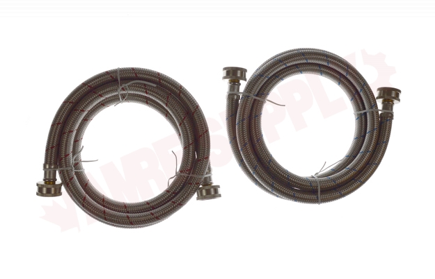 Photo 2 of PMWSS-6 : GE PMWSS-6 Partsmaster 72 Washer Hoses 2 Pack, Stainless    