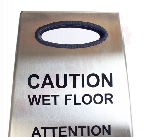 Photo 4 of 1119F : Frost Stainless Steel Caution Wet Floor Sign, 24-3/8 H, 13 Bottom Width