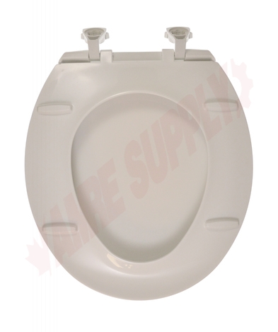 ROUND, BEMIS 800EC 000 Plastic Toilet Seat with Easy Clean & Change Hinges 