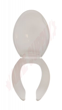 Photo 3 of PFTSCOFC2000WH : ProFlo Commercial Toilet Seat, Elongated, Open Front, White