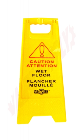 Photo 2 of 7112 : Globe Caution Wet Floor Sign, English/French