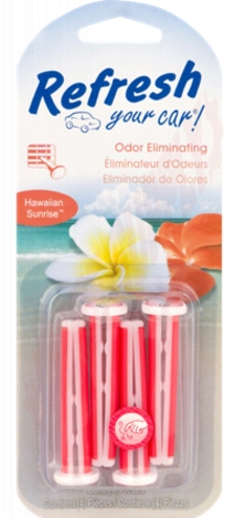 Photo 1 of E301428300 : Refresh Your Car Single Scent Vent Sticks, Hawaiian Sunrise, 4/Pack
