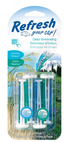 Photo 1 of E301434200 : Refresh Your Car Dual Scent Vent Sticks, Summer Breeze & Alpine Meadows, 4/Pack