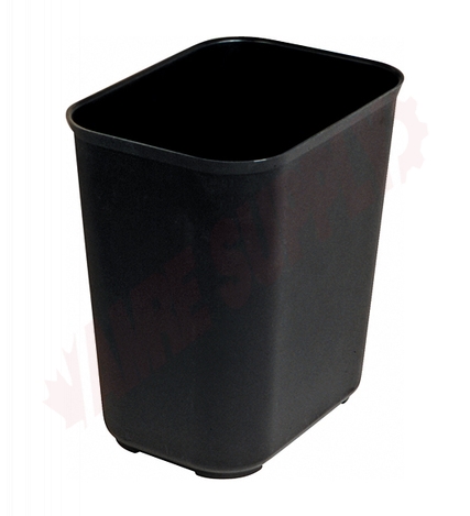 Photo 1 of 254100BLA : Rubbermaid Fire Resistant Medium Wastebasket, 3.5 gal., Black