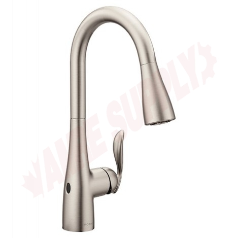 Photo 1 of 7594EWSRS : Moen Arbor Wave MotionSense Pulldown Kitchen Faucet, Stainless Steel