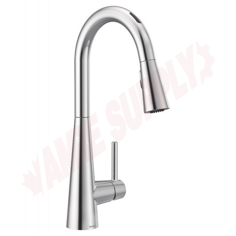 Photo 1 of 7864EVC : Moen Sleek U Smart Faucet Pulldown Kitchen Faucet, Chrome 