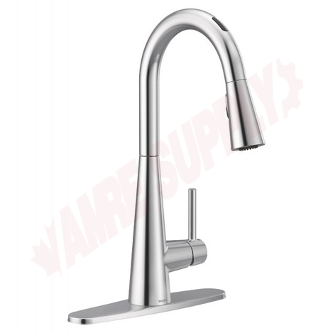 Photo 2 of 7864EVC : Moen Sleek U Smart Faucet Pulldown Kitchen Faucet, Chrome 