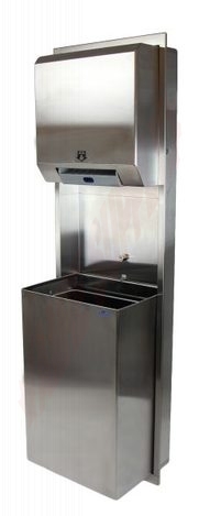 Photo 1 of 427-70A : Frost Recessed Hands Free Combination Paper Towel Dispenser/Disposal Receptacle, Stainless Steel
