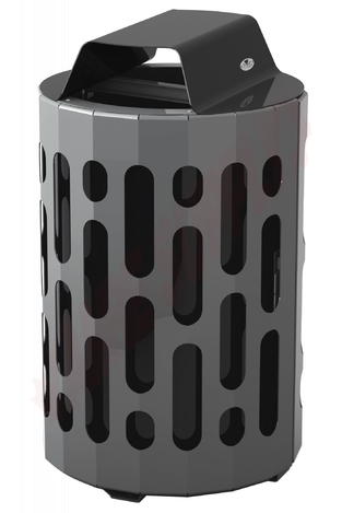 Photo 1 of 2020-BLACK : Frost Stingray Waste Receptacle, 42 gal., Black