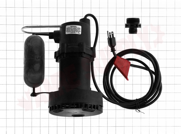 Photo 10 of 505702 : Little Giant 5.5-ASP 505700 Series Submersible Sump Pump, 1/4HP 40GPM 115V W/10' Cord