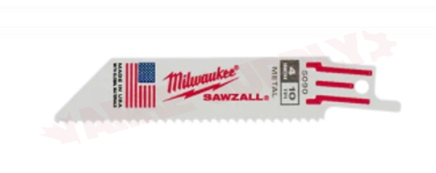 Photo 2 of 48-00-5092 : Milwaukee 5-Pack Super Sawzall Standard Metal Blades, 6, 10TPI