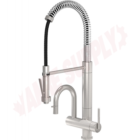 Photo 1 of FFPD5480 : Franke Kindred Professional Kitchen Faucet, with Pre-Rinse Sprayer, Water Filtration, Satin Nickel