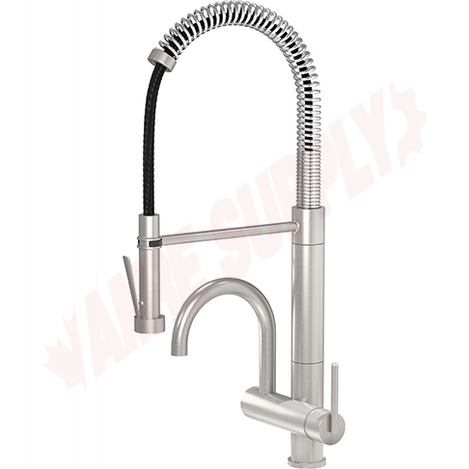 Photo 1 of FFPD5380 : Franke Kindred Professional Dual Spout Kitchen Faucet, Pre-Rinse & Filler Spout, Satin Nickel