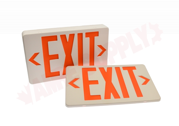 Photo 9 of SLEXPCOWH : Stanpro Exit Sign, Commercial, Thermoplastic, AC/DC