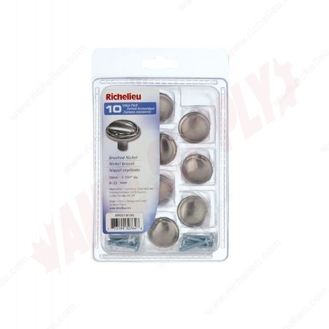 Photo 2 of DP0218195 : Richelieu Traditional Metal Knobs, Brushed Nickel, 10/Pack