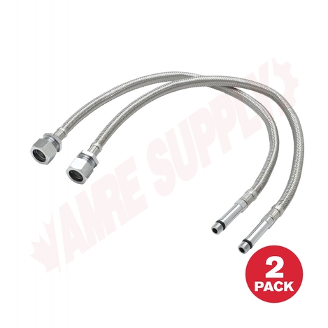 Photo 1 of 012534-45 : T&S Pre-Rinse Flexible Supply Hoses, Stainless Steel, 2/Pack
