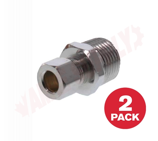 Photo 1 of ULN332 : Master Plumber 3/8 Comp x 1/2 MIP Couplings, 2/Pack