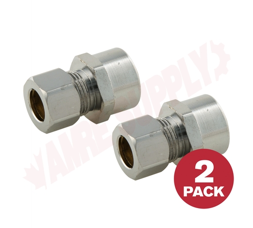 Photo 1 of ULN333 : Master Plumber 3/8 Comp x 1/2 Copper Couplings, 2/Pack