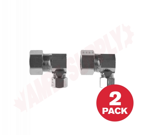 Photo 1 of ULN338 : Master Plumber 3/8 Comp x 1/2 Comp 90° Elbows, 2/Pack