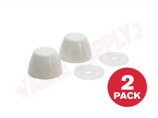Photo 1 of 7115 : Fluidmaster Toilet Bolt Caps, White, 2/Pack
