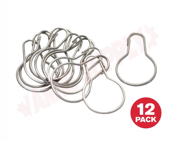 Photo 1 of 1144-501L : Frost Shower Curtain Hooks, Stainless Steel, 12/Pack