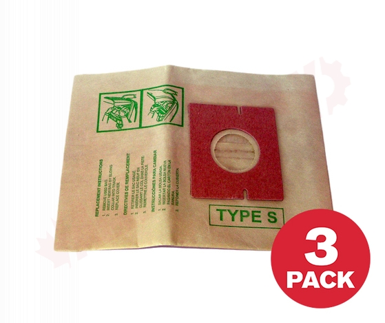 Photo 1 of 241 : Hoover Canister Paper Bags, Type S, 3/Pack