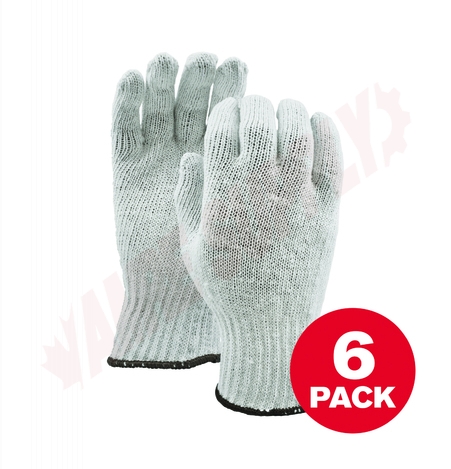 Photo 1 of 603-M : Watson White Knight Glove Liners, Medium, 6/Pack