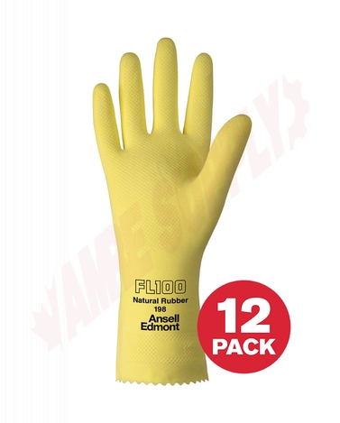 Photo 1 of 198-XL : Ansell Economy Latex Gloves, Extra Large, 12/Pack