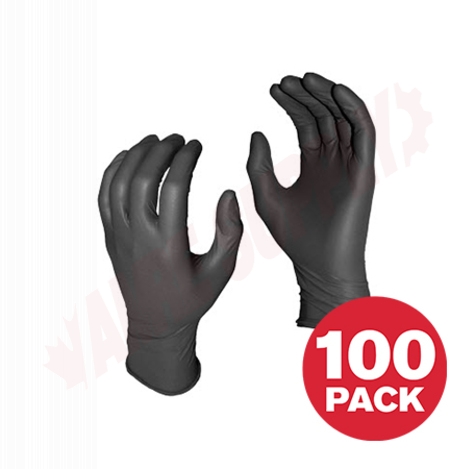 Photo 1 of 5554PF-XL : Watson Grease Monkey Black Nitrile Powder Free Gloves, Extra Large, 5mil, 100/Box