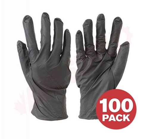 Photo 1 of 549388 : Silverline Powder-Free Nitrile Gloves, Black, Large, 100/Box