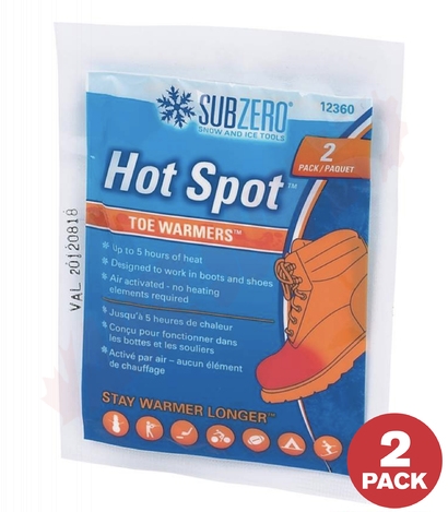 Photo 1 of HO-12360 : SubZero Hot Spot Toe Warmers, 2/Pack