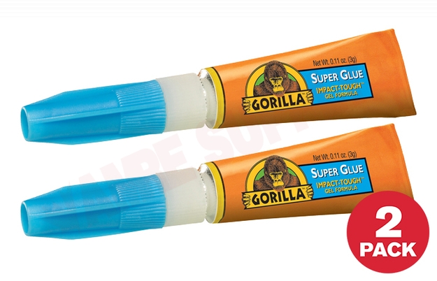 Gorilla Super Glue, Two 3 Gram Tubes, Clear, 2 Pack