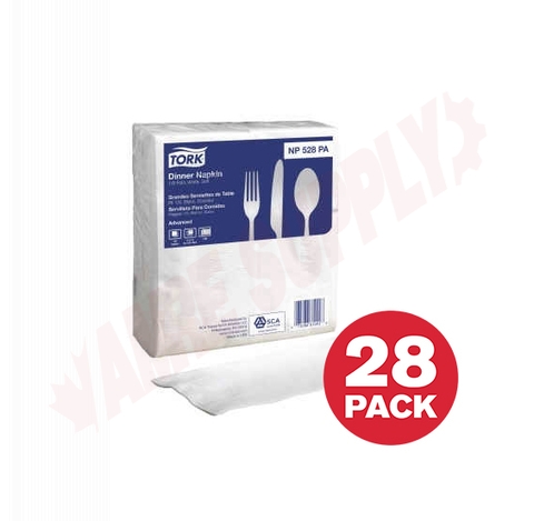 Photo 1 of NP528PA : Tork Advanced Dinner Napkin, 2 Ply, 100 Sheets/Pack, 28 Packs/Case