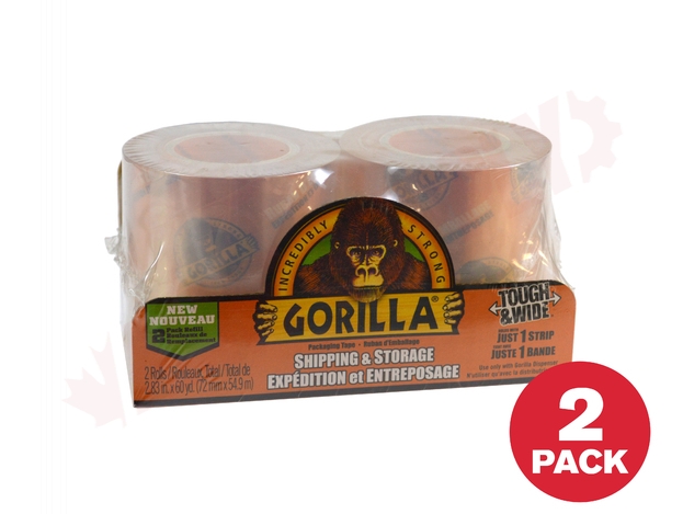 Photo 1 of 6130402 : Gorilla Tough & Wide Packaging Tape Refills, 3 x 90', 2/Pack