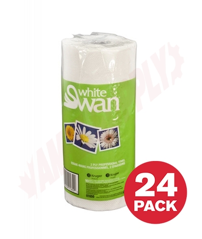 Photo 1 of 01890 : White Swan Professional Perforated Towel Roll, 2 Ply, 90 Sheets/Roll, 24 Rolls/Case