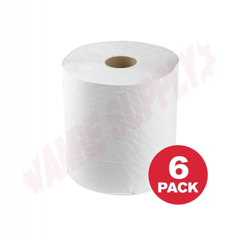 Photo 1 of V03570 : Reliable Brand Hardwound Towel Roll, White, 800 ft/Roll, 6 Rolls/Case