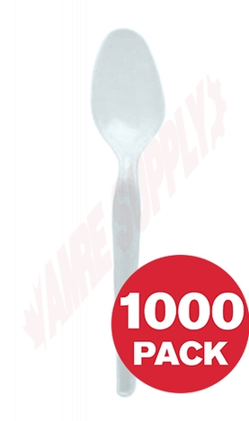 Photo 1 of 75002494 : Prime Source Plastic Teaspoon, White, 1000/Case