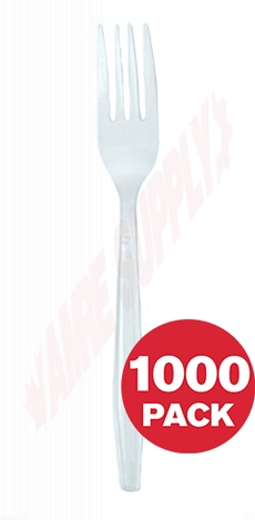 Photo 1 of 75002491 : Prime Source Plastic Fork, White, 1000/Case