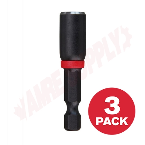 Photo 1 of 49-66-4522 : Milwaukee Shockwave Magnetic Nut Driver, 1/4 x 1-7/8, 3/Pack
