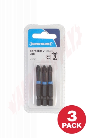 Photo 1 of 416047 : Silverline Impact Driver Bit, #2 Phillips, 2, 3/Pack