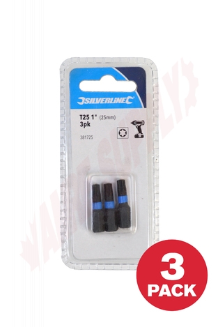 Photo 1 of 381725 : Silverline Impact Driver Bit, T25, 1, 3/Pack