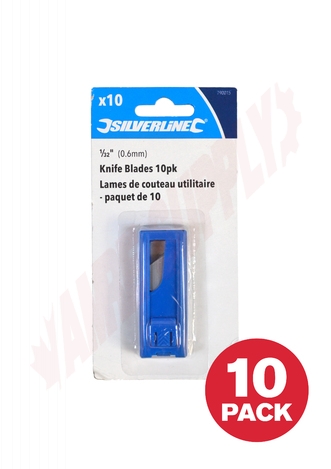 Photo 1 of 790015 : Silverline Utility Knife Blades, 1/32, 10/Pack