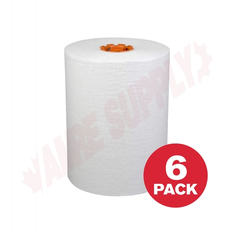 Photo 1 of 47035 : Scott Slimroll Hardwound Towel Roll, White, 580 ft/Roll, 6 Rolls/Case