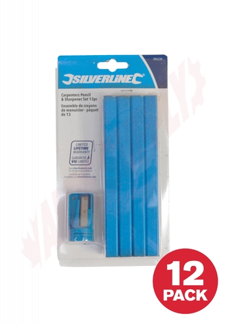 Photo 1 of 396530 : Silverline Carpenter Pencils, with Sharpener, 12/pack