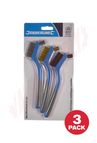 Photo 1 of 591059 : Silverline Mini Wire Brush Set, 3 Piece
