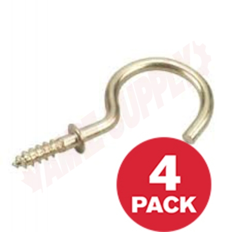 Photo 1 of 248BR : Richelieu Brass Cup and Utility Hook, 1-1/4, 4/Pack