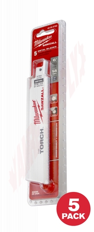 Photo 1 of 48-00-5782 : Milwaukee 5-Pack The Torch Sawzall Blades, 6 14TPI
