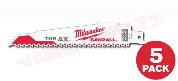 Photo 1 of 48-00-5021 : Milwaukee 5-Pack The AX Sawzall Blades, 6 5TPI